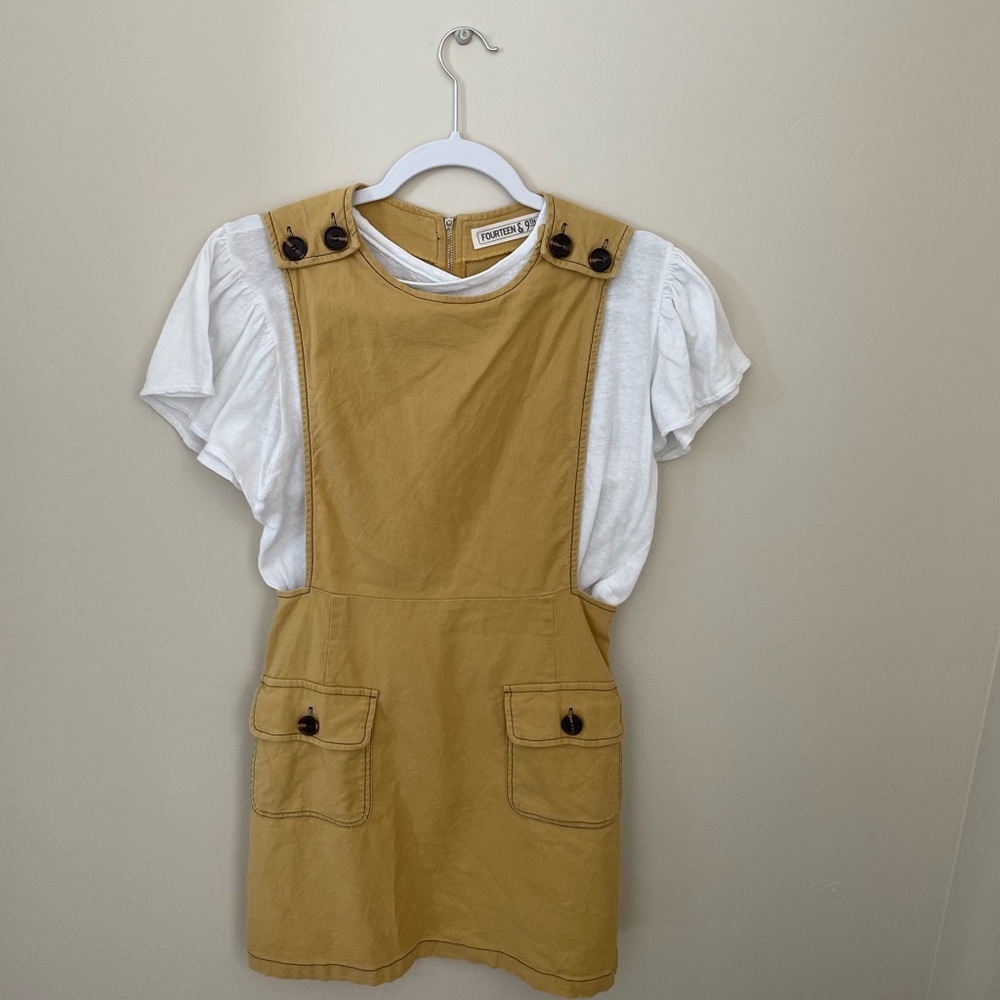 Yellow jumper dress